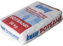 Ротбанд, розводимо відповідно в пропорції для штукатурки.
